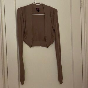 2Bebe cropped brown cardigan size: S